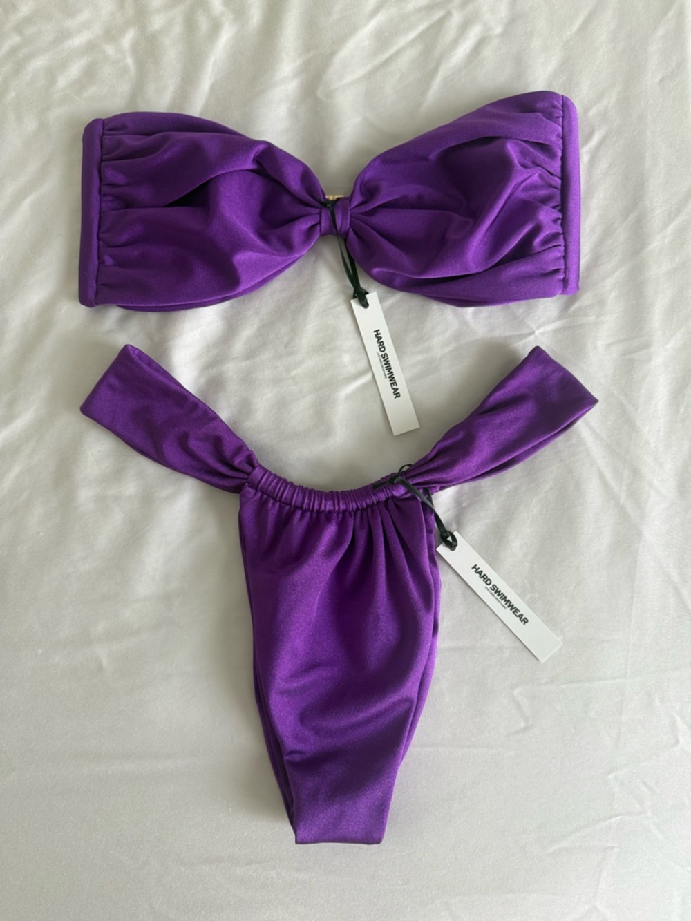 HARD SWIMWEAR Violet Bandeau Bikini Set